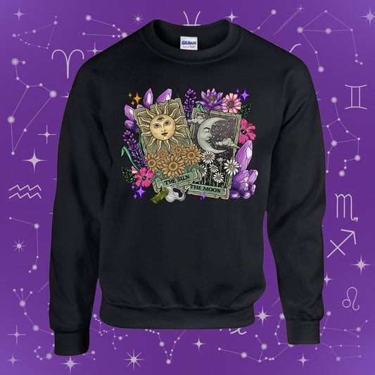 Sun and moon tarot cards Sweatshirt | made to order