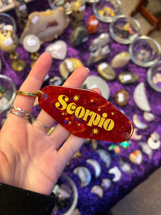 Scorpio zodiac keychain