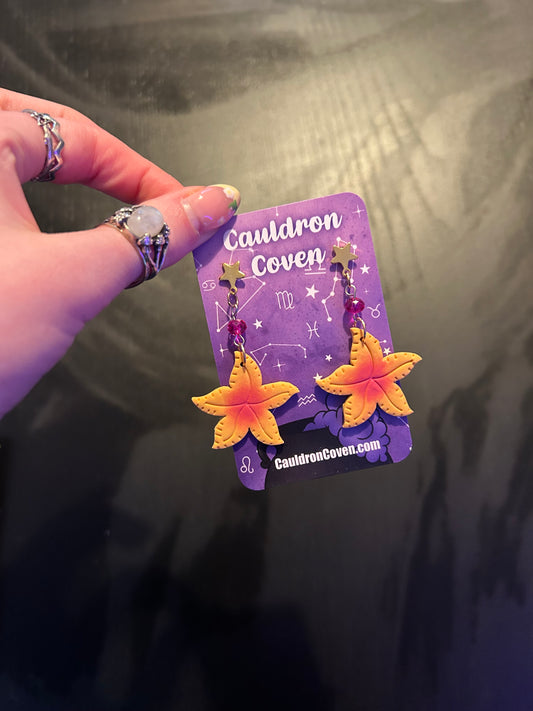 Star fish clay stud Earrings