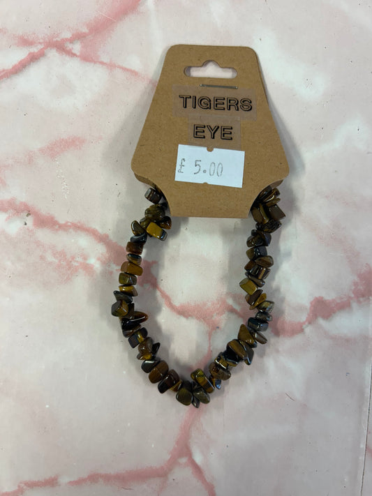 Tigers eye Crystal chip bracelet