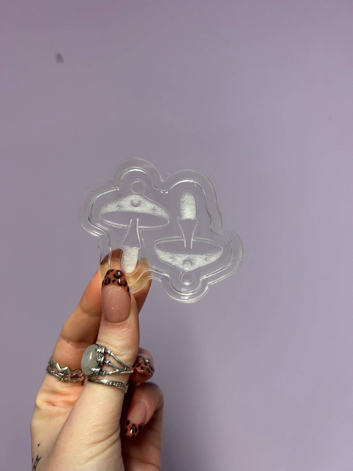 Celestial mushrooms silicone earring mould