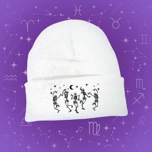 Dancing skeleton beanie