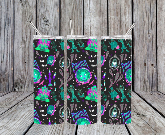 20oz haunted manor skinny tumbler