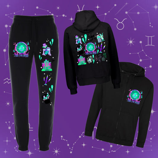 Haunted manor Joggers and zip up hoodie set (PREORDER)