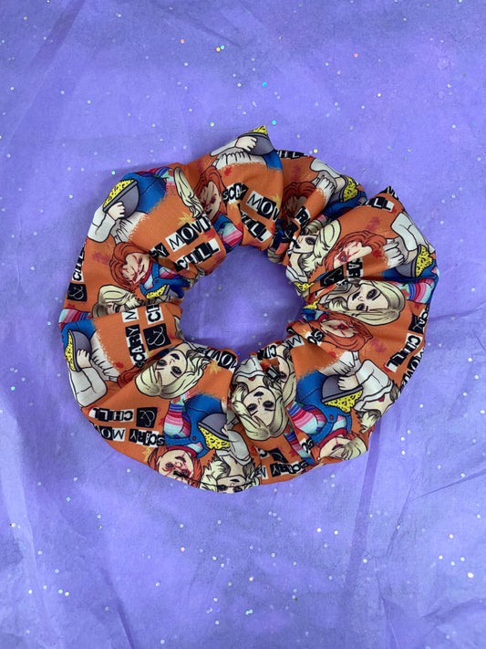 Chucky lovers horror hair scrunchie