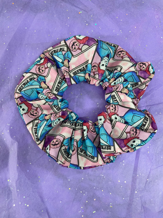 Pastel Michael tarot horror hair scrunchie