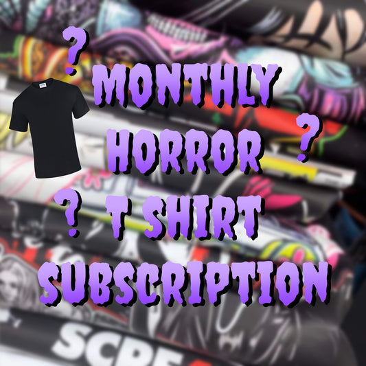 Monthly horror t shirt subscription