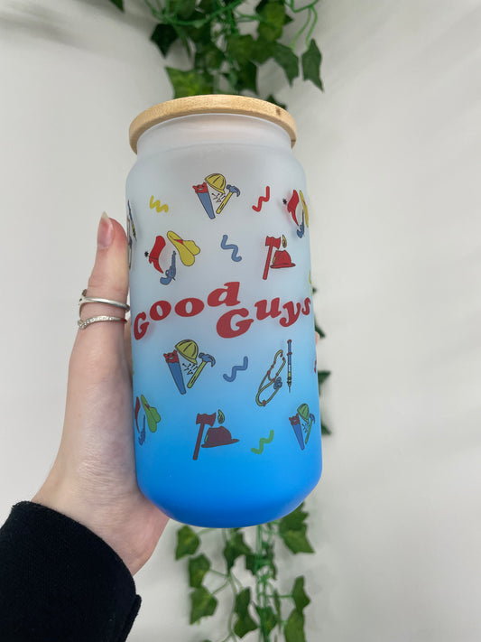 Good guys blue Libbey glass