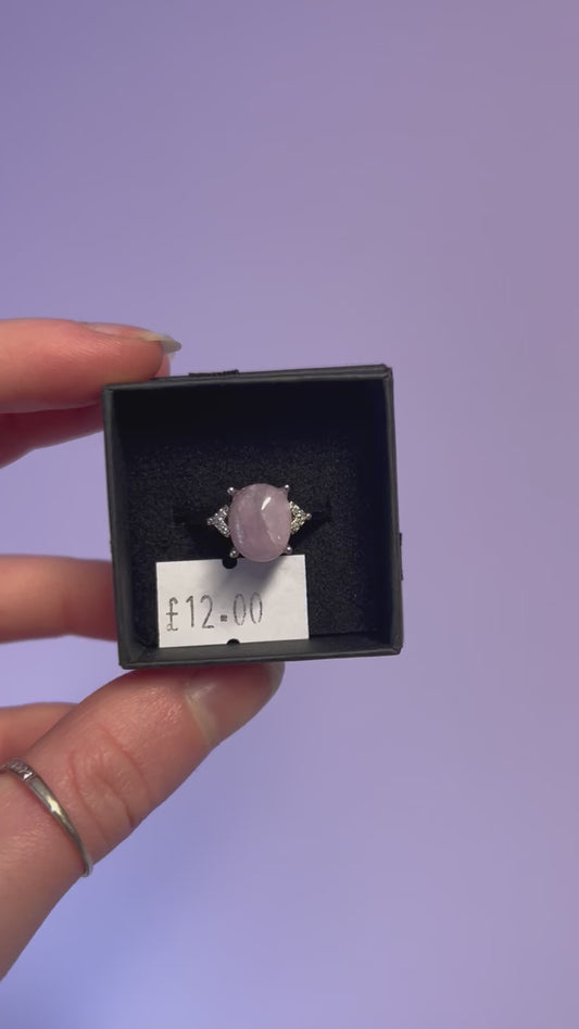 Kunzite gemstone adjustable ring