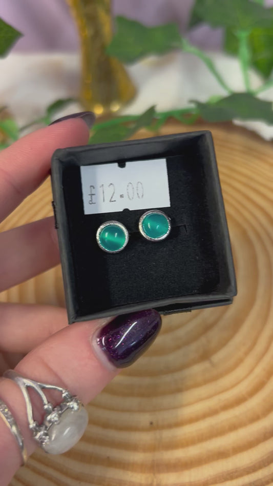 Amazonite stud earrings