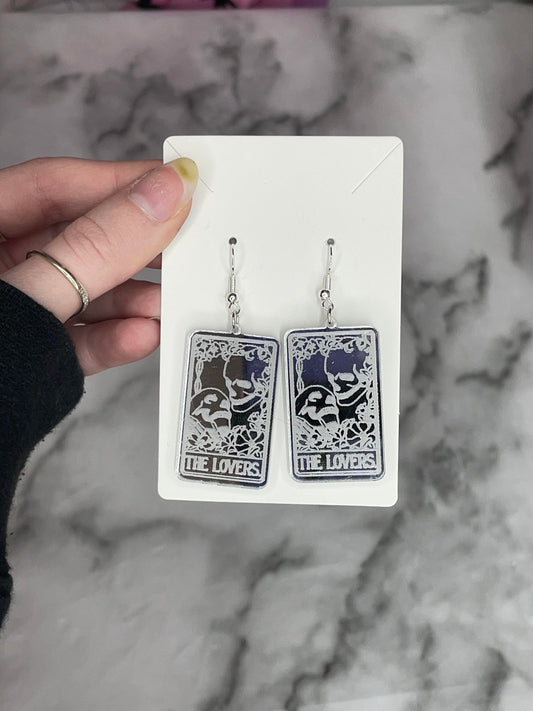 the lovers tarot card Acrylic Earrings