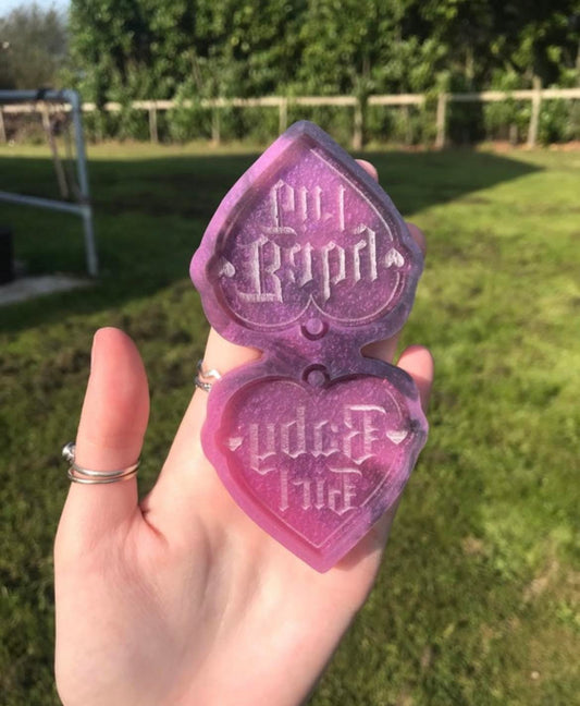 baby girl hearts - silicone earring mould