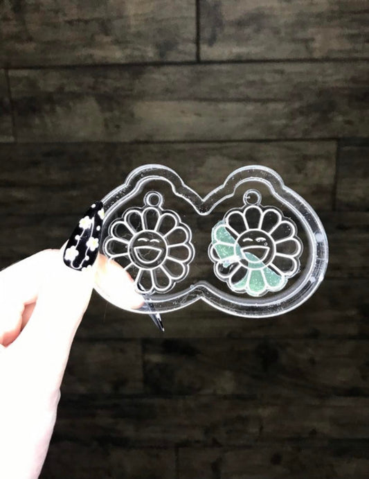 happy flower - silicone earring moulds