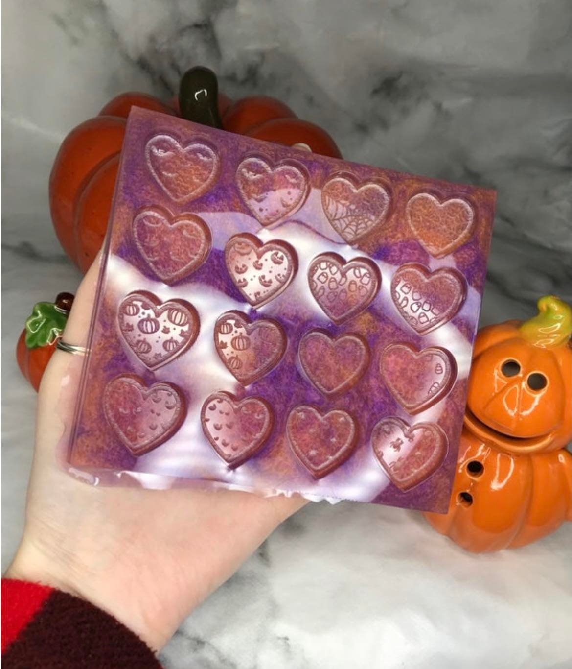 halloween heart pallet - silicone earring mould