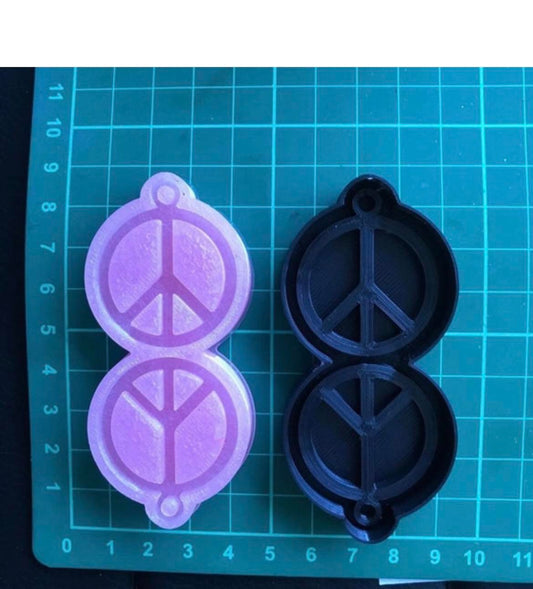 small peace signs - silicone earring moulds