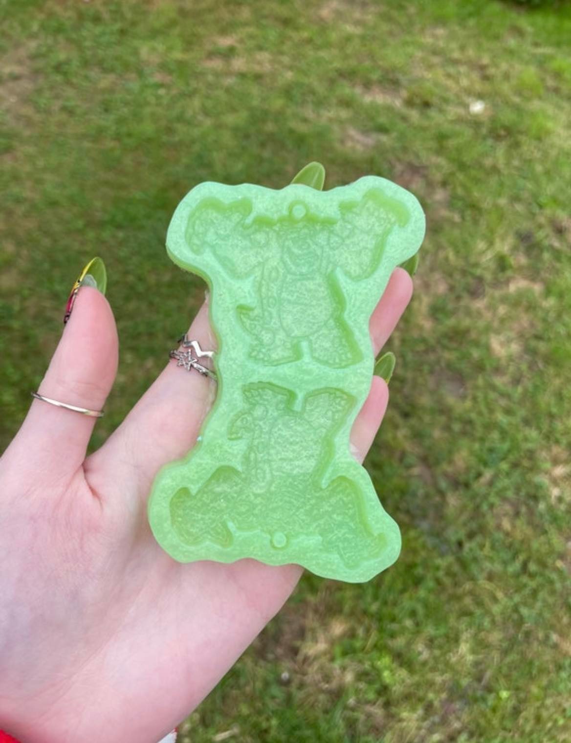 fluffy monster - silicone earring moulds