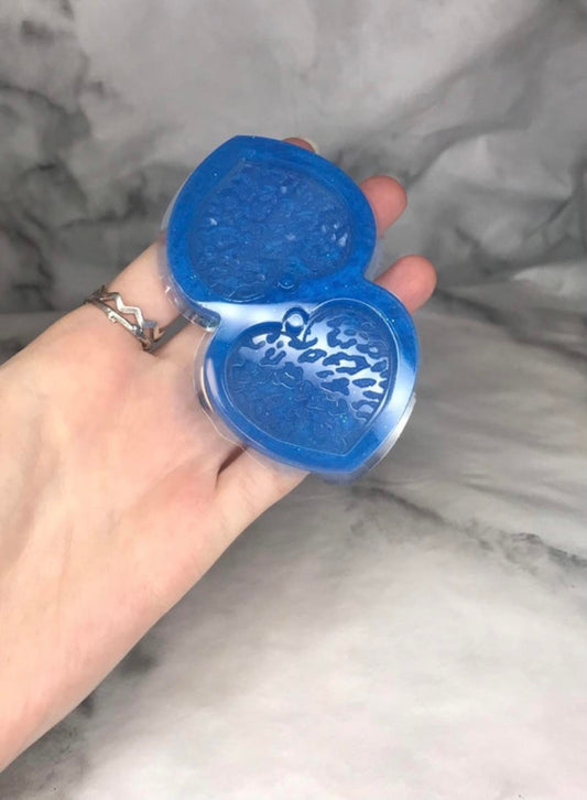 Leopard print hearts - silicone earring moulds