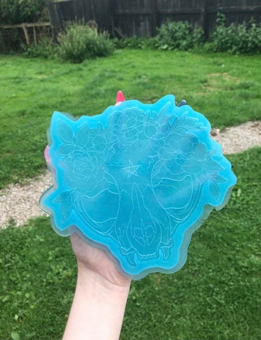 floral skull wall hanging - silicone moulds