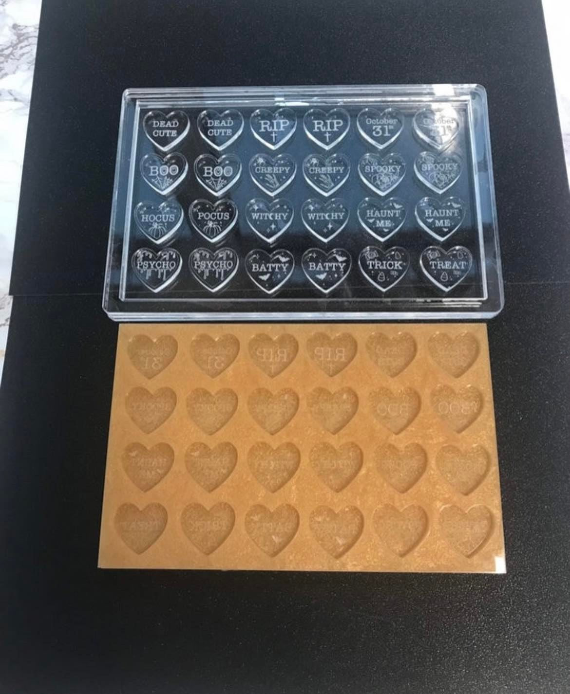 spooky heart stud pallet - silicone earring pallet mould