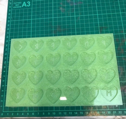 heart rune pallet - silicone moulds