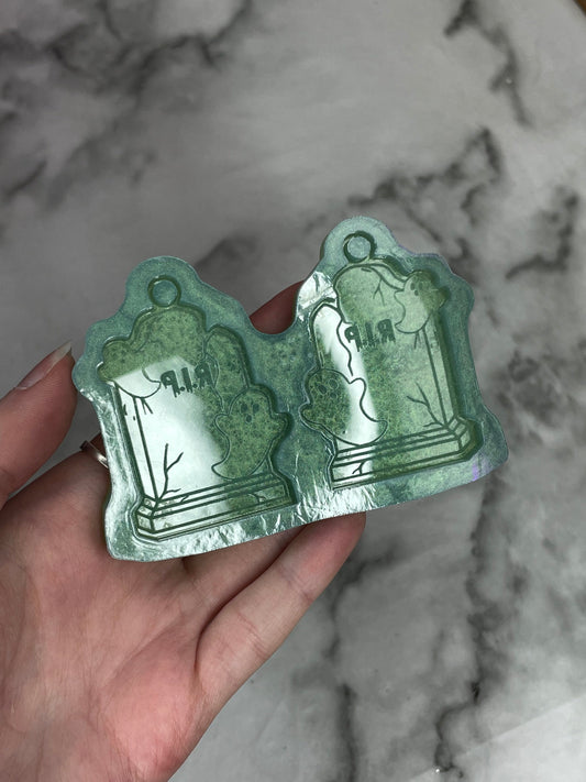 ghost gravestones - silicone earring mould