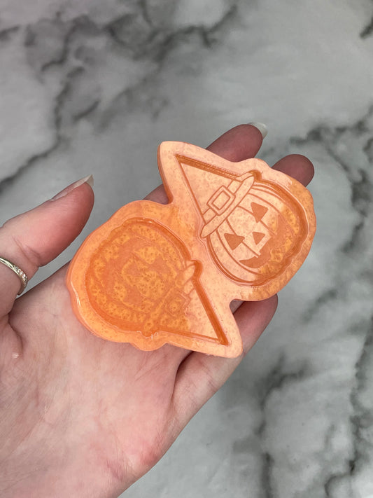 witch hat pumpkins - silicone earring mould