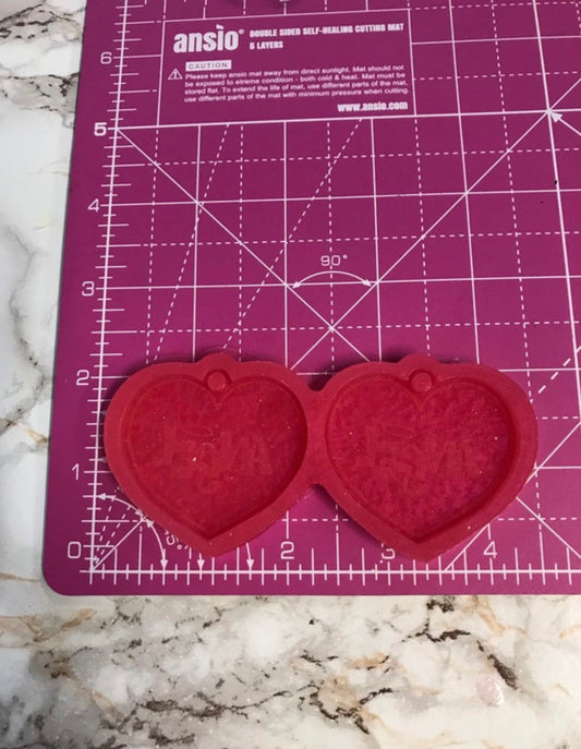 angel hearts - silicone earring mould