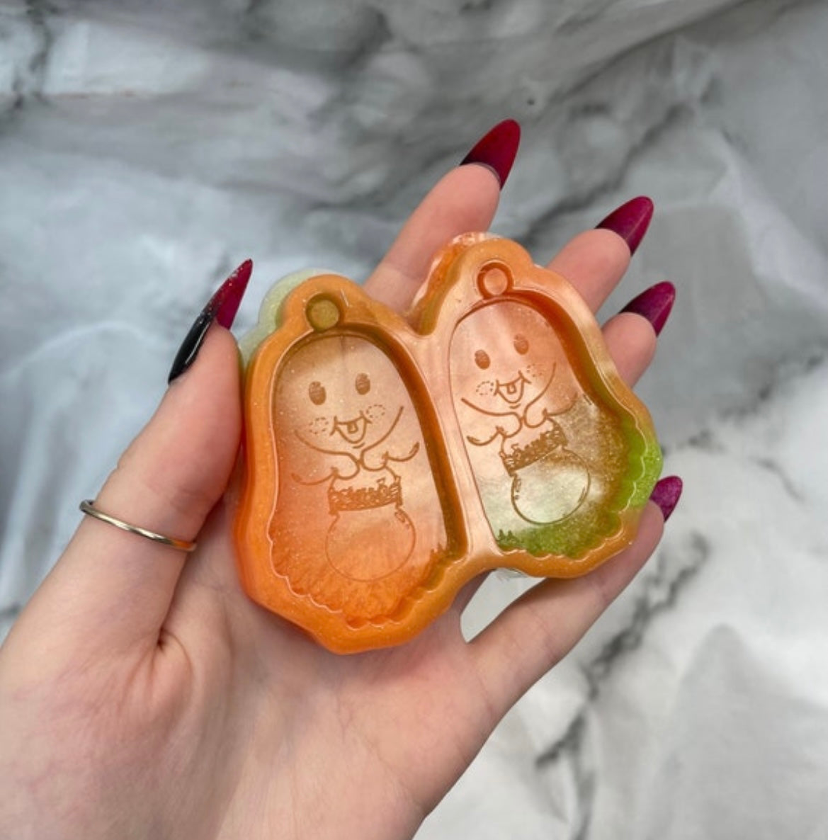 candy bucket ghosts - silicone earring mould