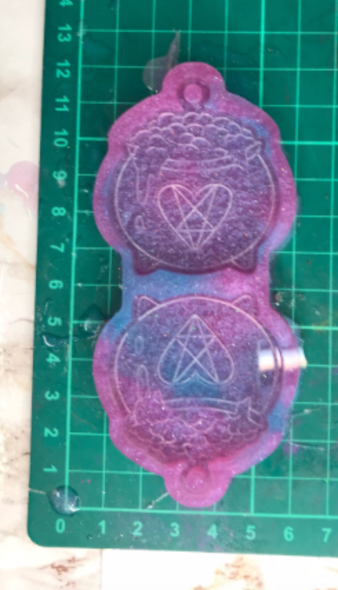 pentagram cauldron - silicone earring mould