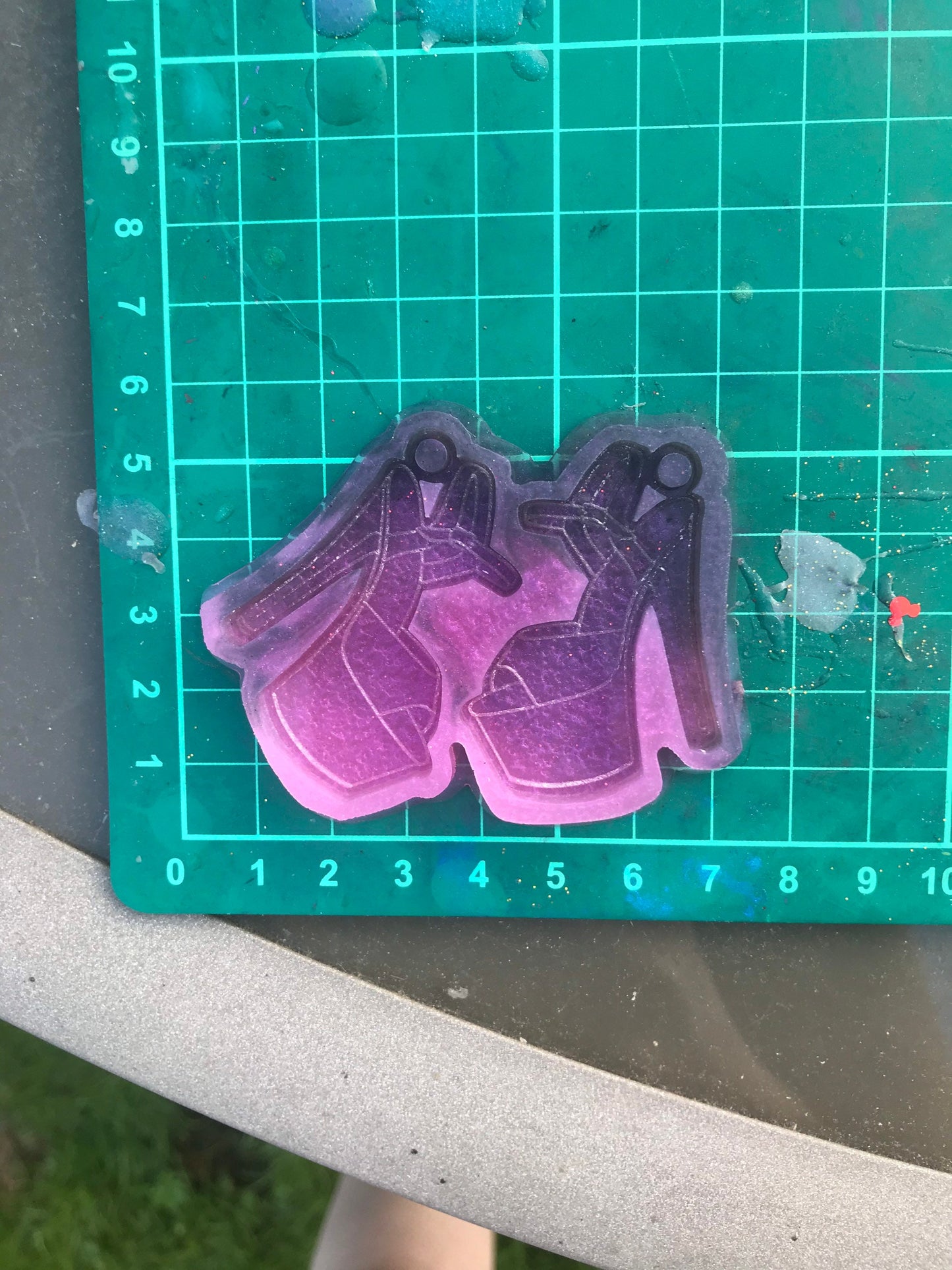 Strip heel silicone earring mould|mould only for resin crafts| Made to order