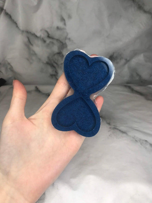 Flat heart earrings silicone mould|mould only for resin/ wax crafts| Made to order