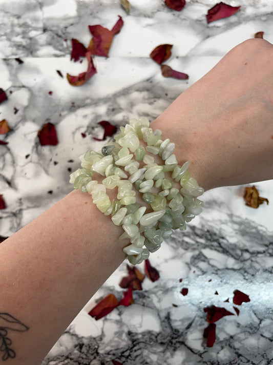 New jade Crystal chip bracelet