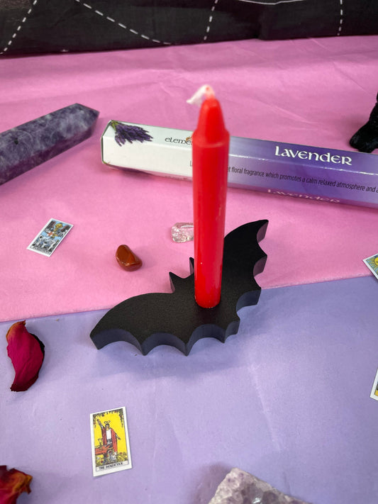 Bat spell candle holder