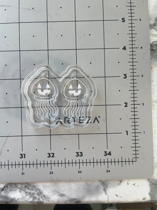 Pumpkin jellyfish silicone earring mould