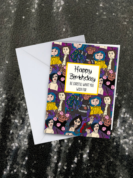 Coraline Happy Birthday Greetings Card