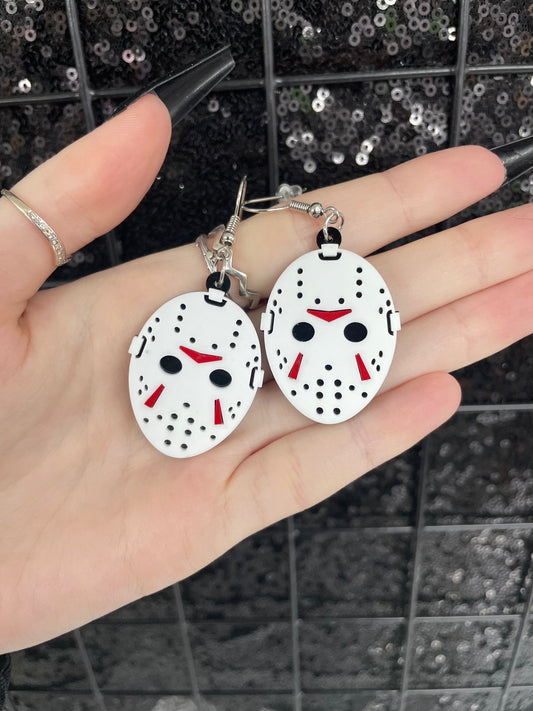 Mask face Acrylic earrings