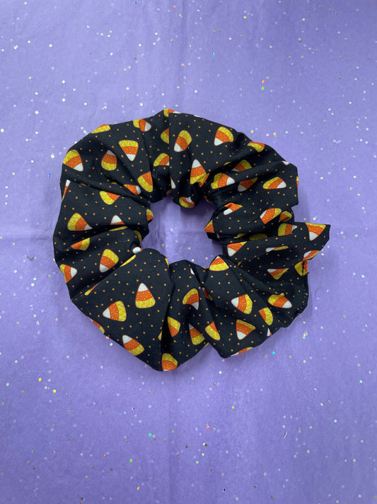 Candy corn hair scrunchie