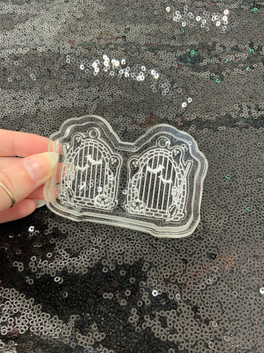Spooky door silicone earring mould
