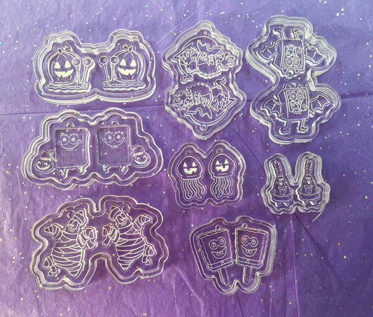 Spookbob scarepants entire collection silicone earring mould