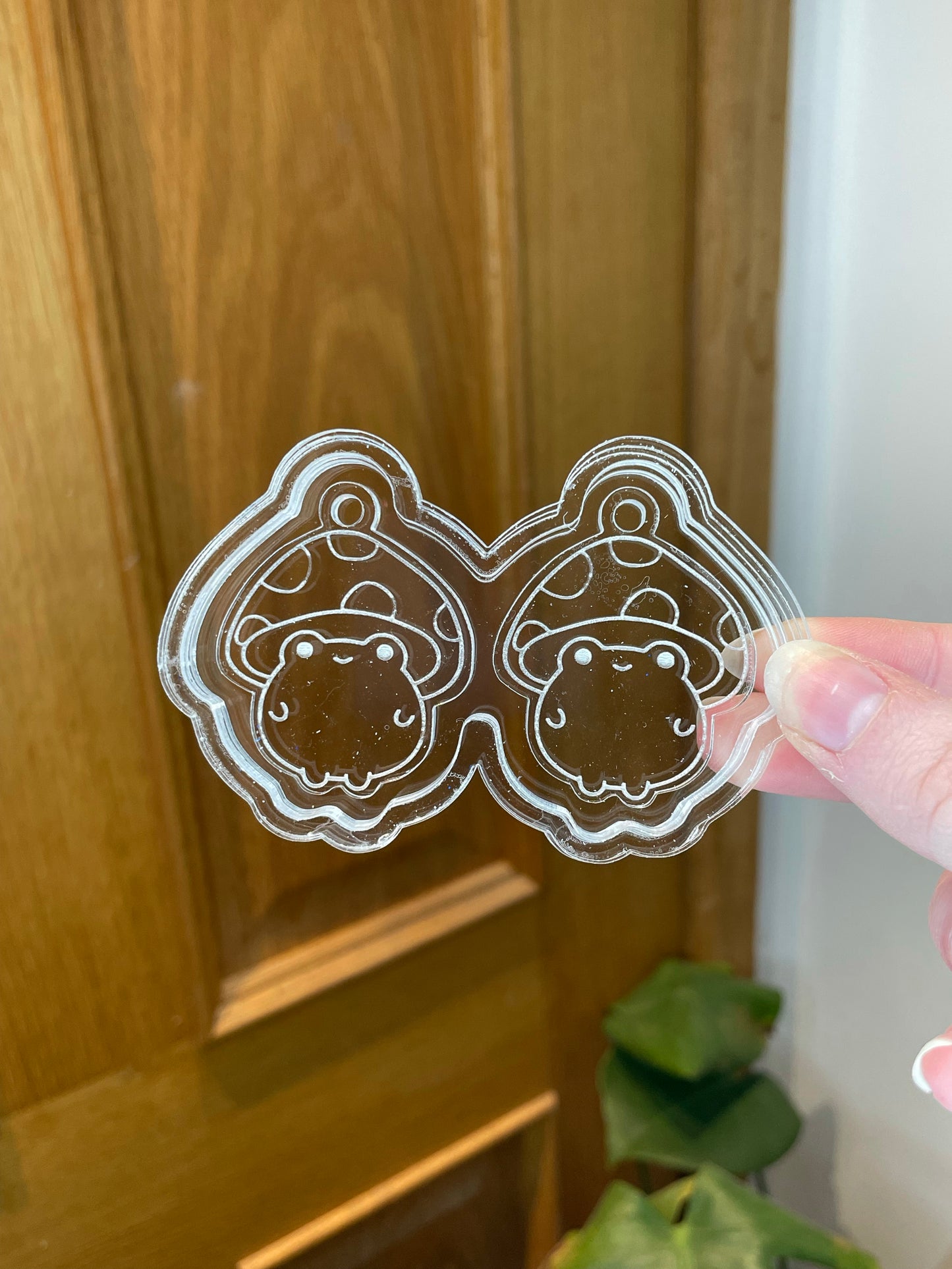 Mushroom frog silicone earring mould