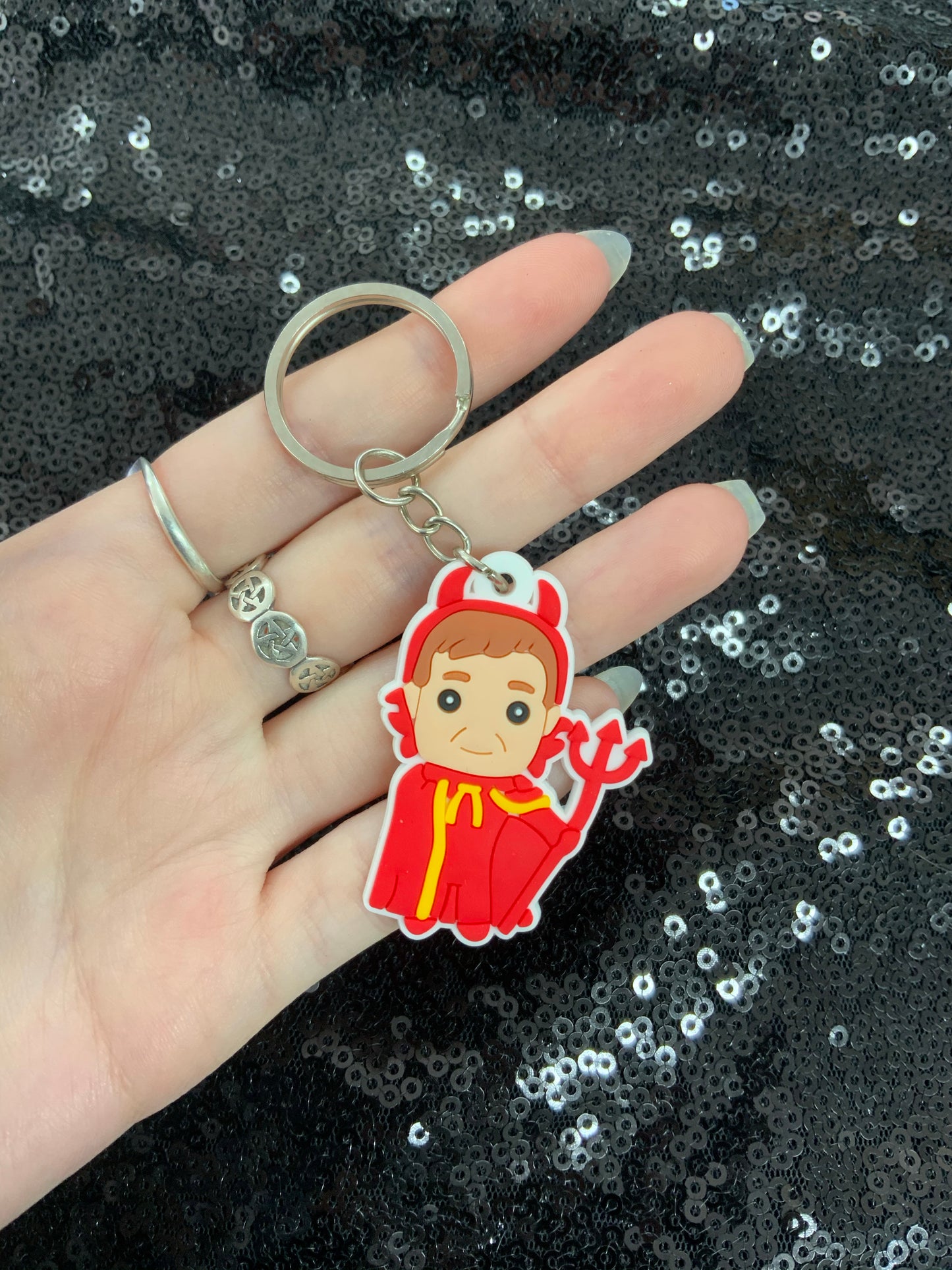 Devil pvc keychain