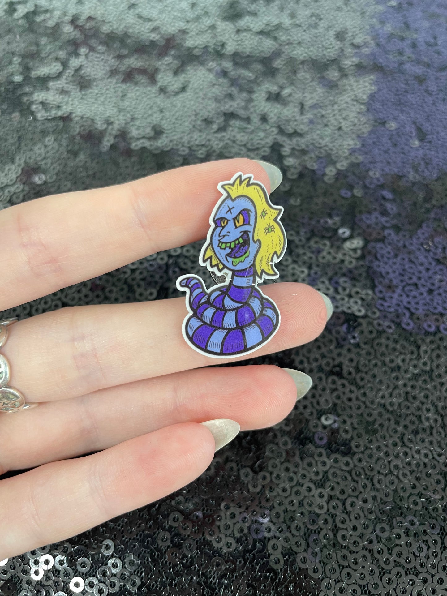 Beetlejuice snake Resin pin