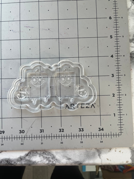 Ghost Bob trick or treat pants silicone earring mould