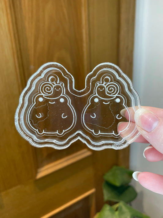 Snail frog silicone earring mould