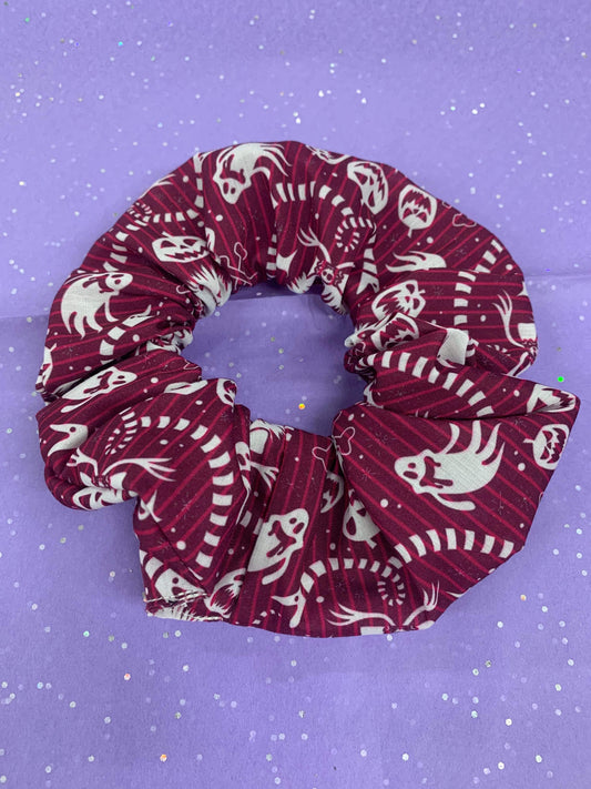 Purple nbc Christmas hair scrunchie