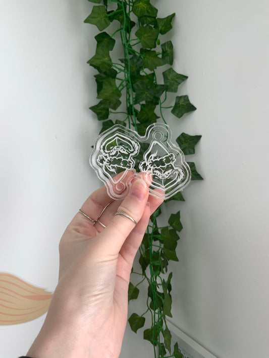 The grinch silicone earring mould