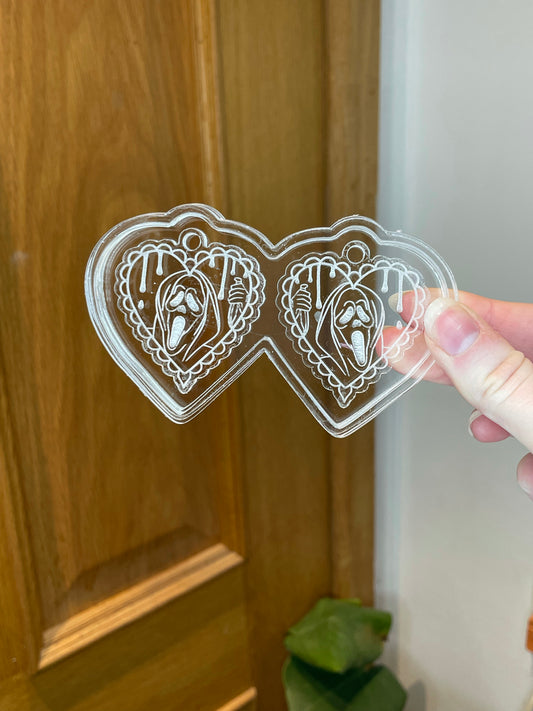 Masked killer Hearts silicone mould