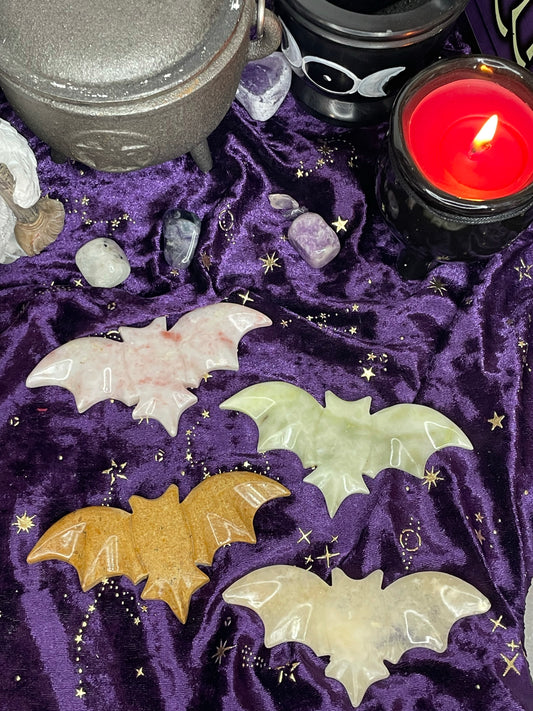Bat crystal carvings