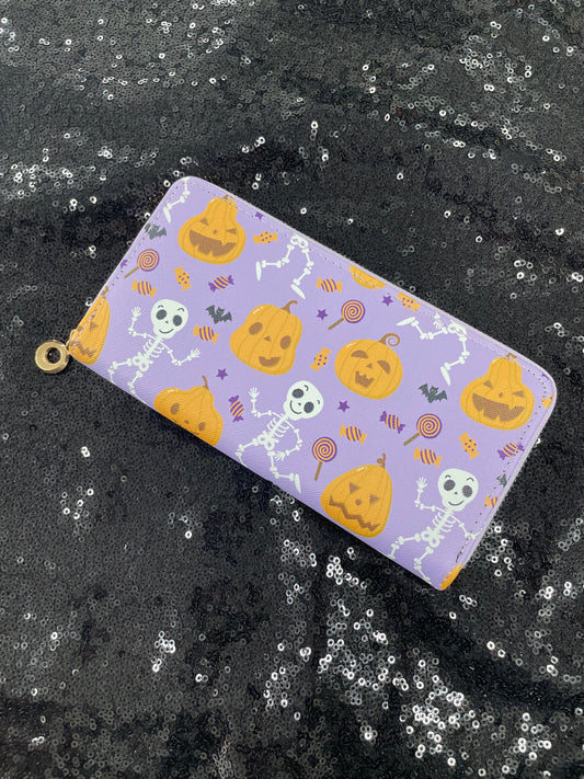 Halloween lilac pumpkin purse