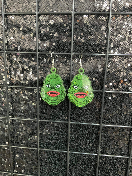 Creature face Resin earrings